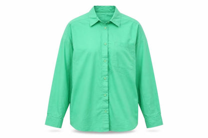 Womens UK Size 10 Cotton Traders Green Basic Button-Up