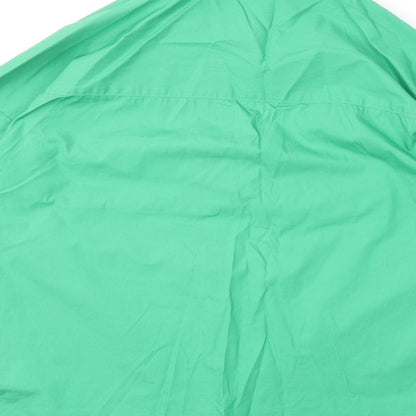 Womens UK Size 10 Cotton Traders Green Basic Button-Up