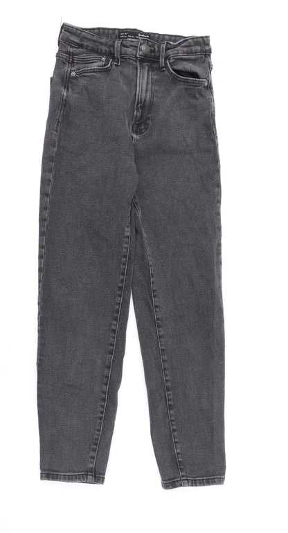 Womens UK Size 8 Stradivarius Regular Fit Straight Grey Jeans