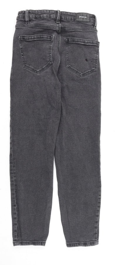 Womens UK Size 8 Stradivarius Regular Fit Straight Grey Jeans