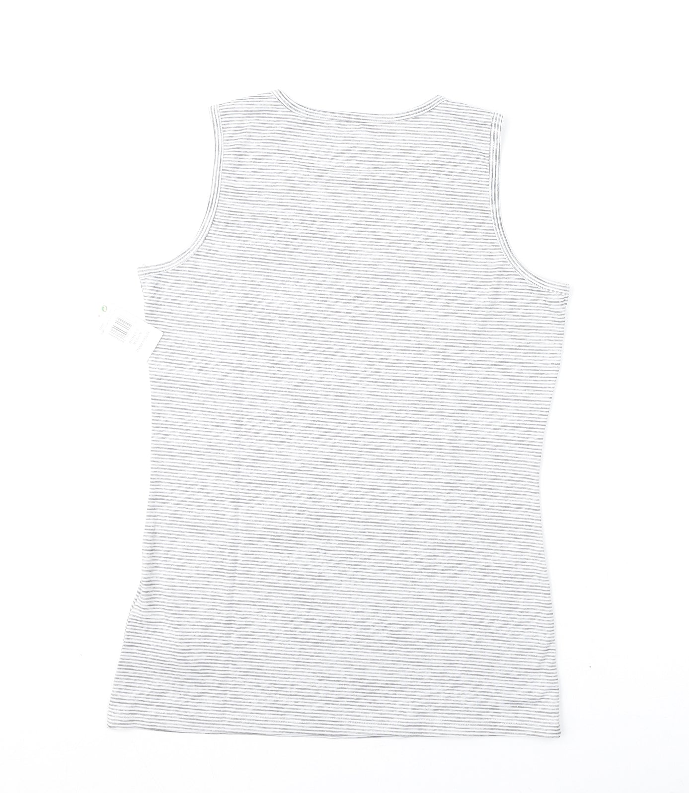 32 Degrees Womens Grey Striped Polyester Basic Tank Size M V-Neck