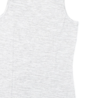 32 Degrees Womens Grey Striped Polyester Basic Tank Size M V-Neck