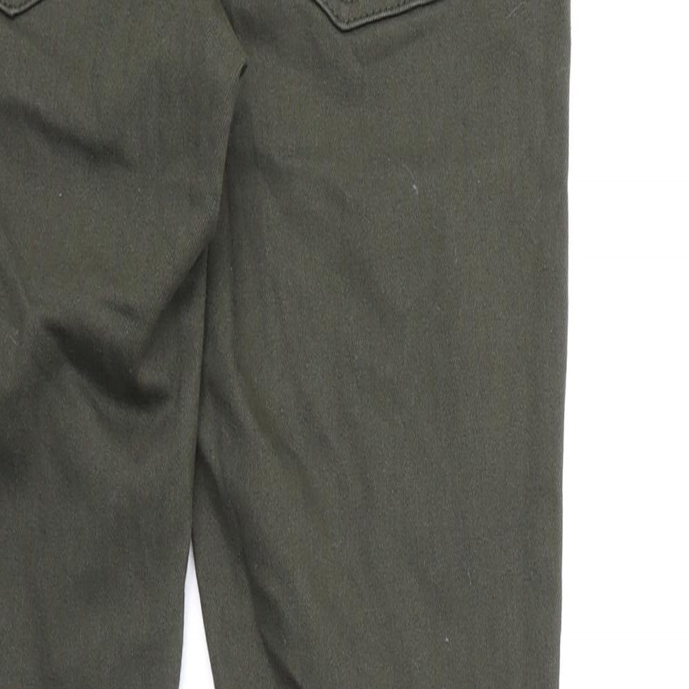 Dorothy Perkins Womens Green Cotton Skinny Jeans Size 6 L26 in Regular Zip