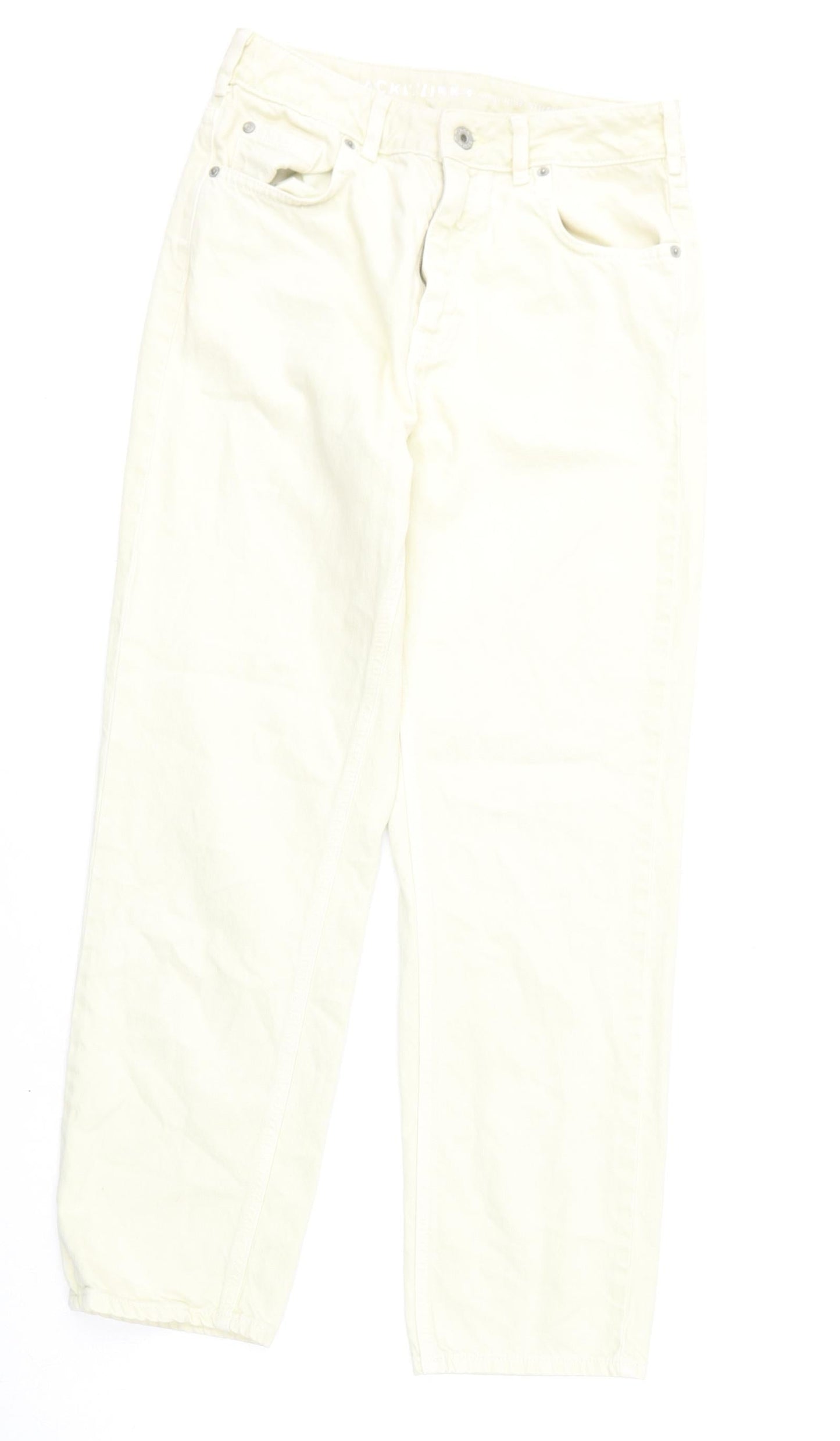 Womens UK Size 27 in Jack Wills Regular Fit Straight Yellow Jeans