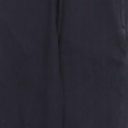 NEXT Womens Black Cotton Straight Jeans Size 6 L25 in Regular Zip