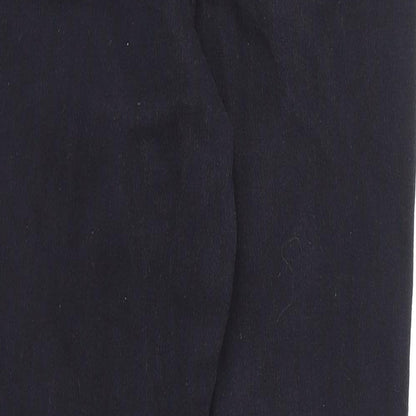 NEXT Womens Black Cotton Straight Jeans Size 6 L25 in Regular Zip