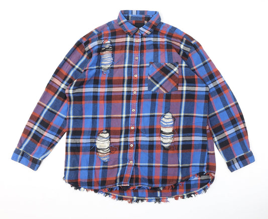 Womens UK Size M River Island Multicoloured Basic Button-Up