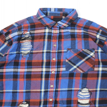Womens UK Size M River Island Multicoloured Basic Button-Up