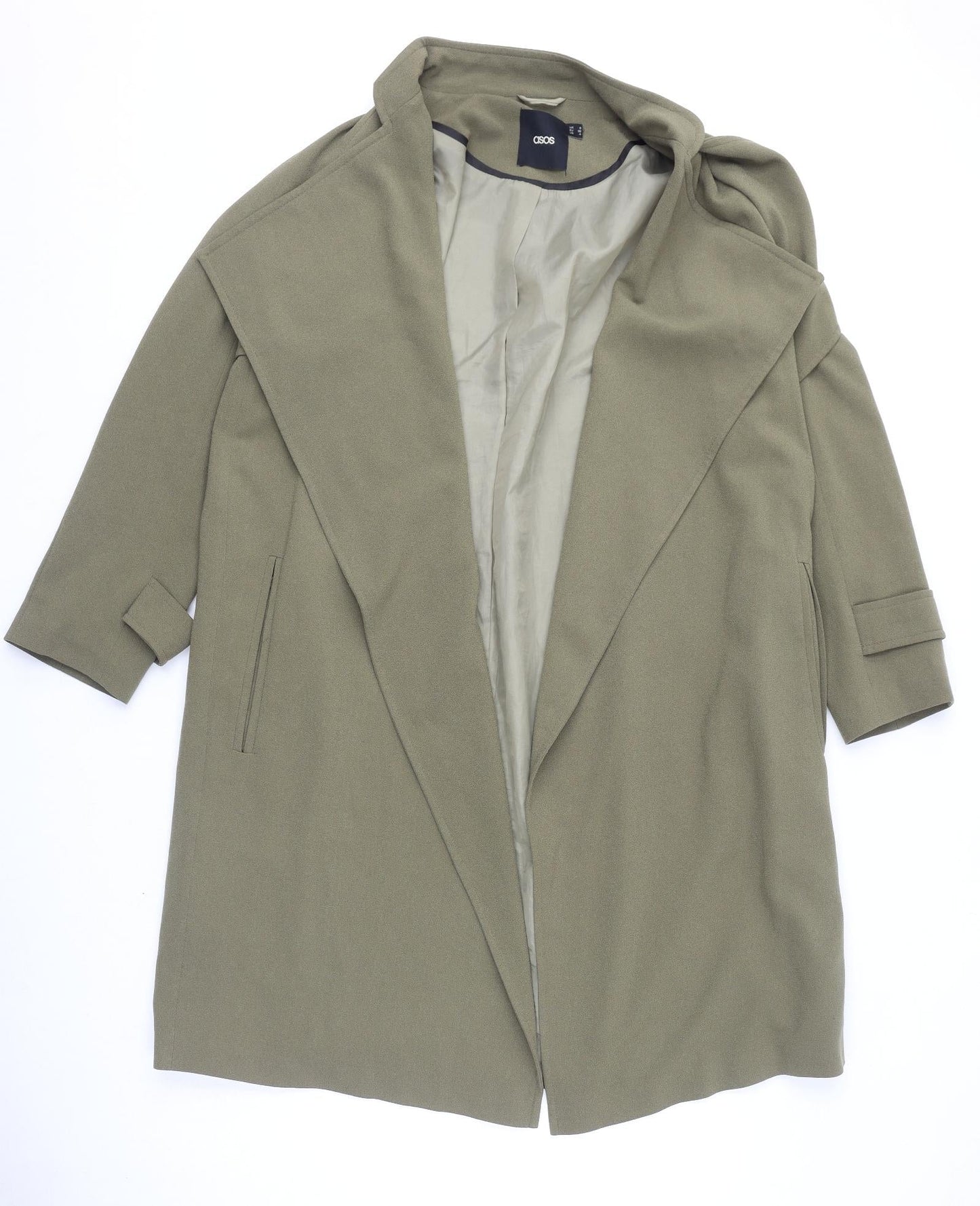 Womens UK Size 8 ASOS Green Overcoat