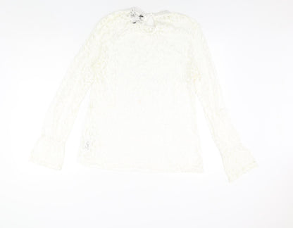 Womens UK Size 16 Lipsy Ivory Basic Blouse