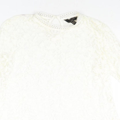 Womens UK Size 16 Lipsy Ivory Basic Blouse