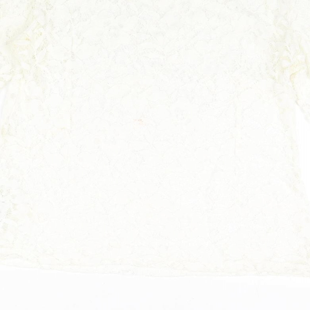 Womens UK Size 16 Lipsy Ivory Basic Blouse