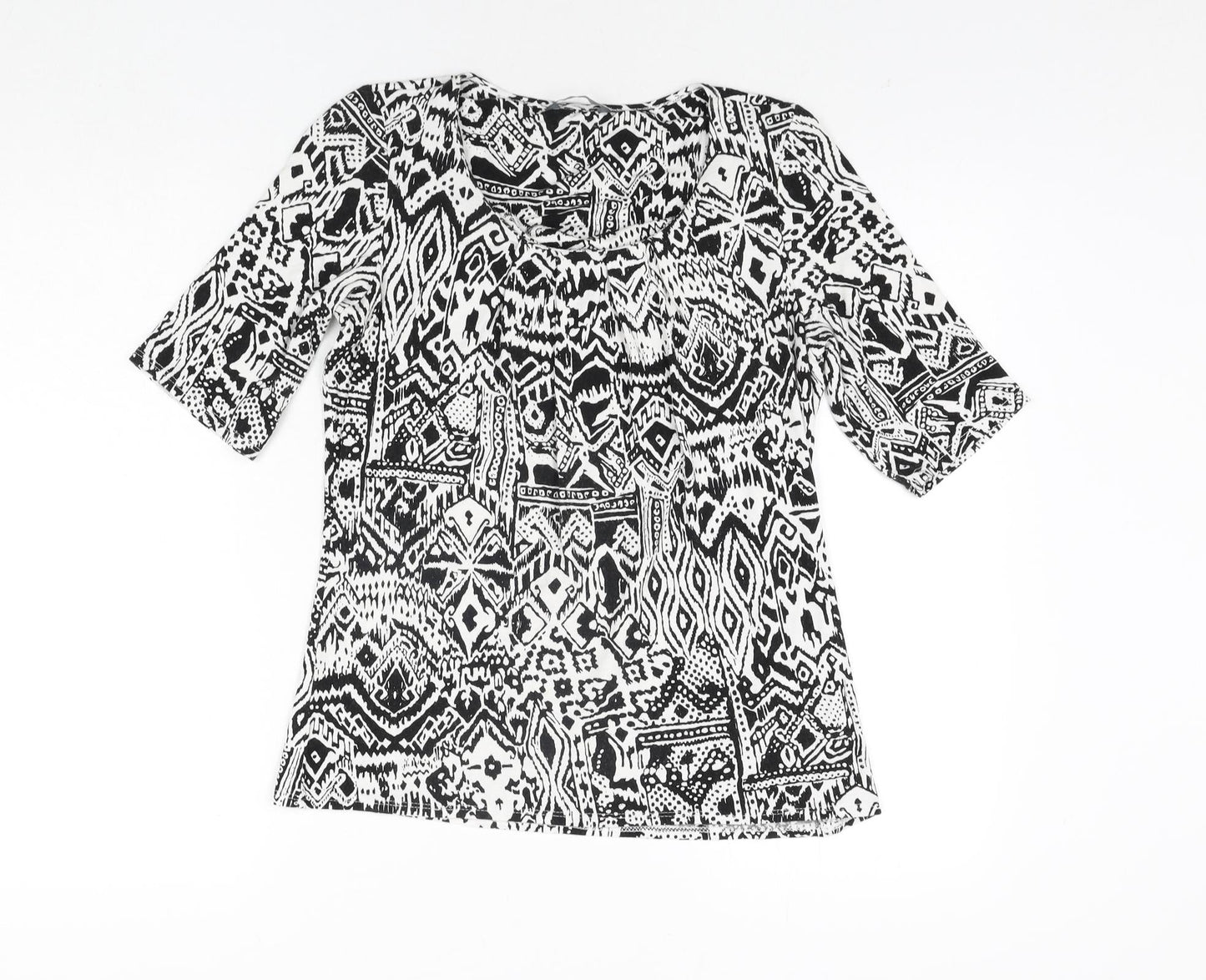 Womens UK Size 12 BHS Black Basic Blouse