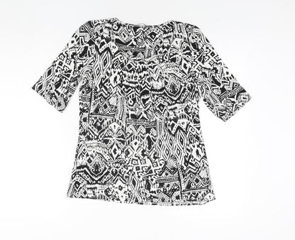 Womens UK Size 12 BHS Black Basic Blouse