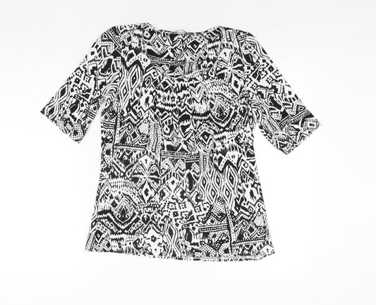 Womens UK Size 12 BHS Black Basic Blouse