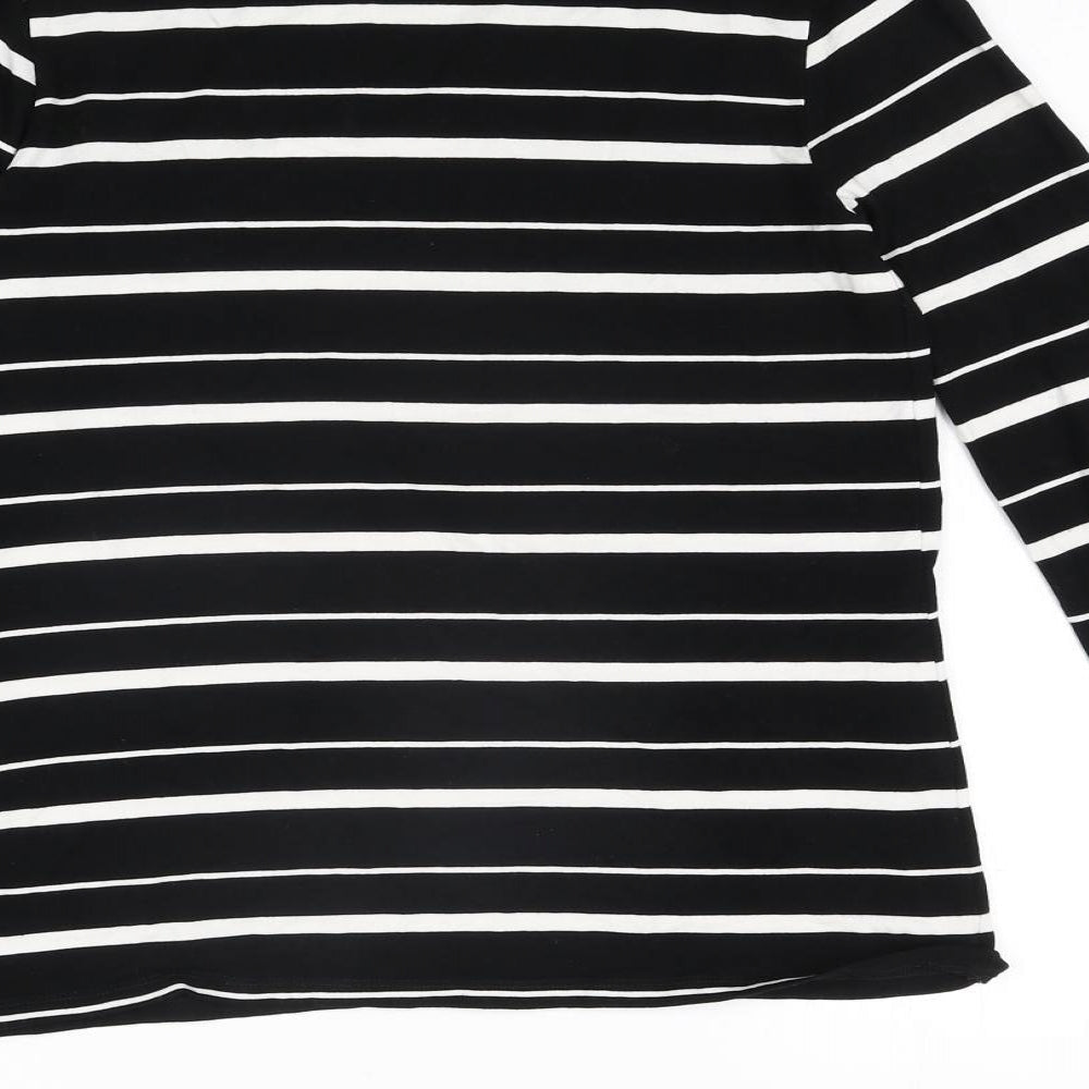 Womens UK Size 8 Warehouse Black Basic Blouse