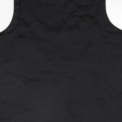 Boohoo Womens Black Polyester Basic Blouse Size 16 Scoop Neck