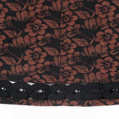 Topshop Womens Multicoloured Floral Polyester A-Line Skirt Size 8 Zip
