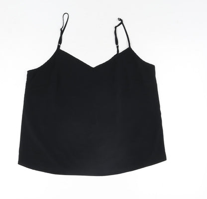 Womens UK Size 14 Marks and Spencer Black Camisole Blouse