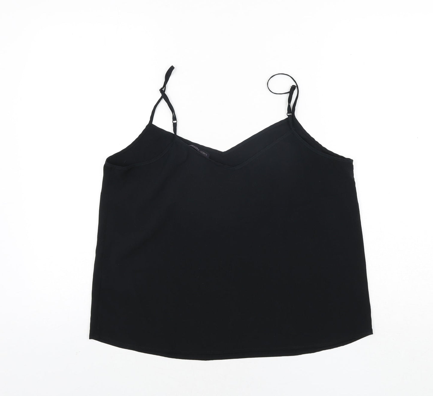 Womens UK Size 14 Marks and Spencer Black Camisole Blouse