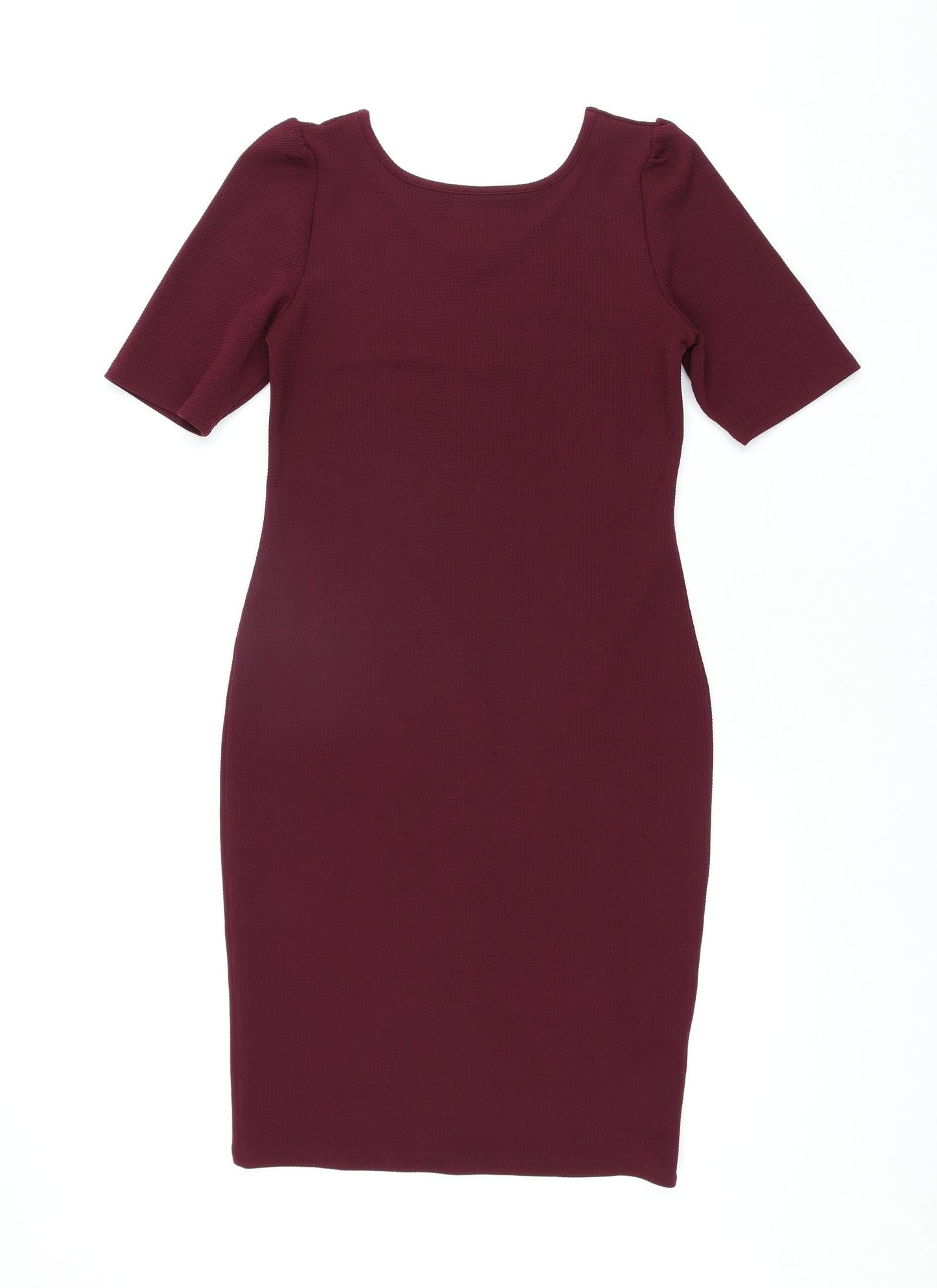 Dorothy Perkins Womens Purple Polyester Bodycon Size 12 Round Neck Pullover