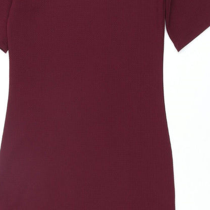 Dorothy Perkins Womens Purple Polyester Bodycon Size 12 Round Neck Pullover