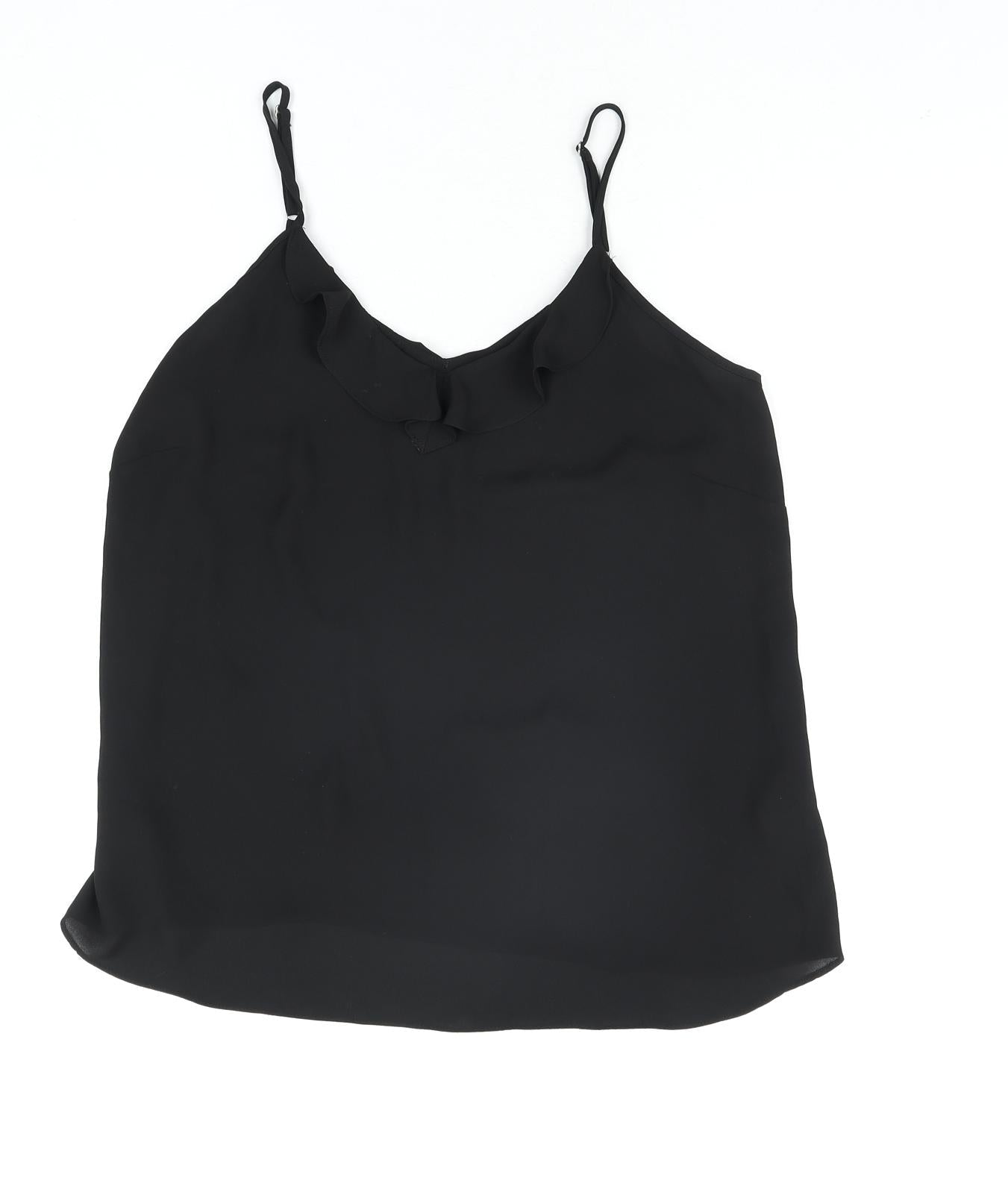 Womens UK Size 12 Wallis Black Basic Blouse