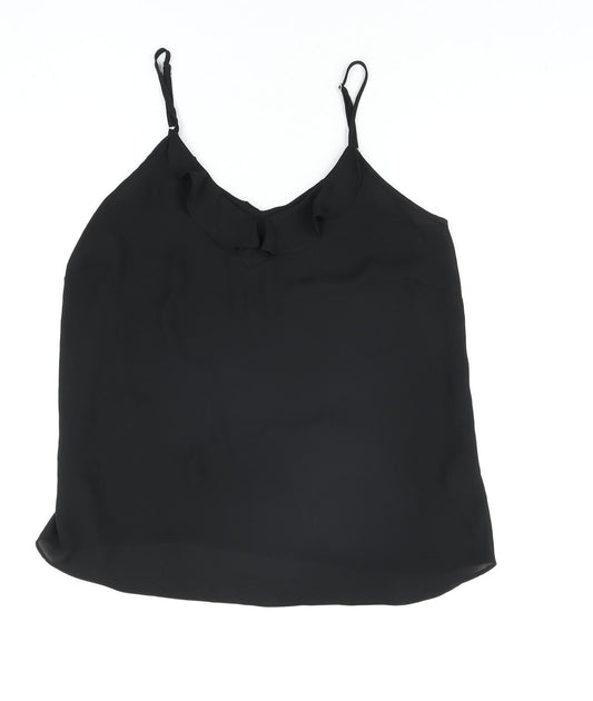 Womens UK Size 12 Wallis Black Basic Blouse