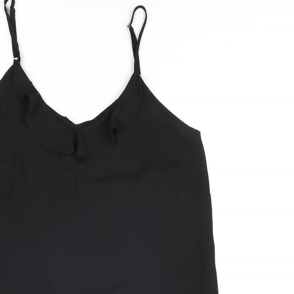 Womens UK Size 12 Wallis Black Basic Blouse