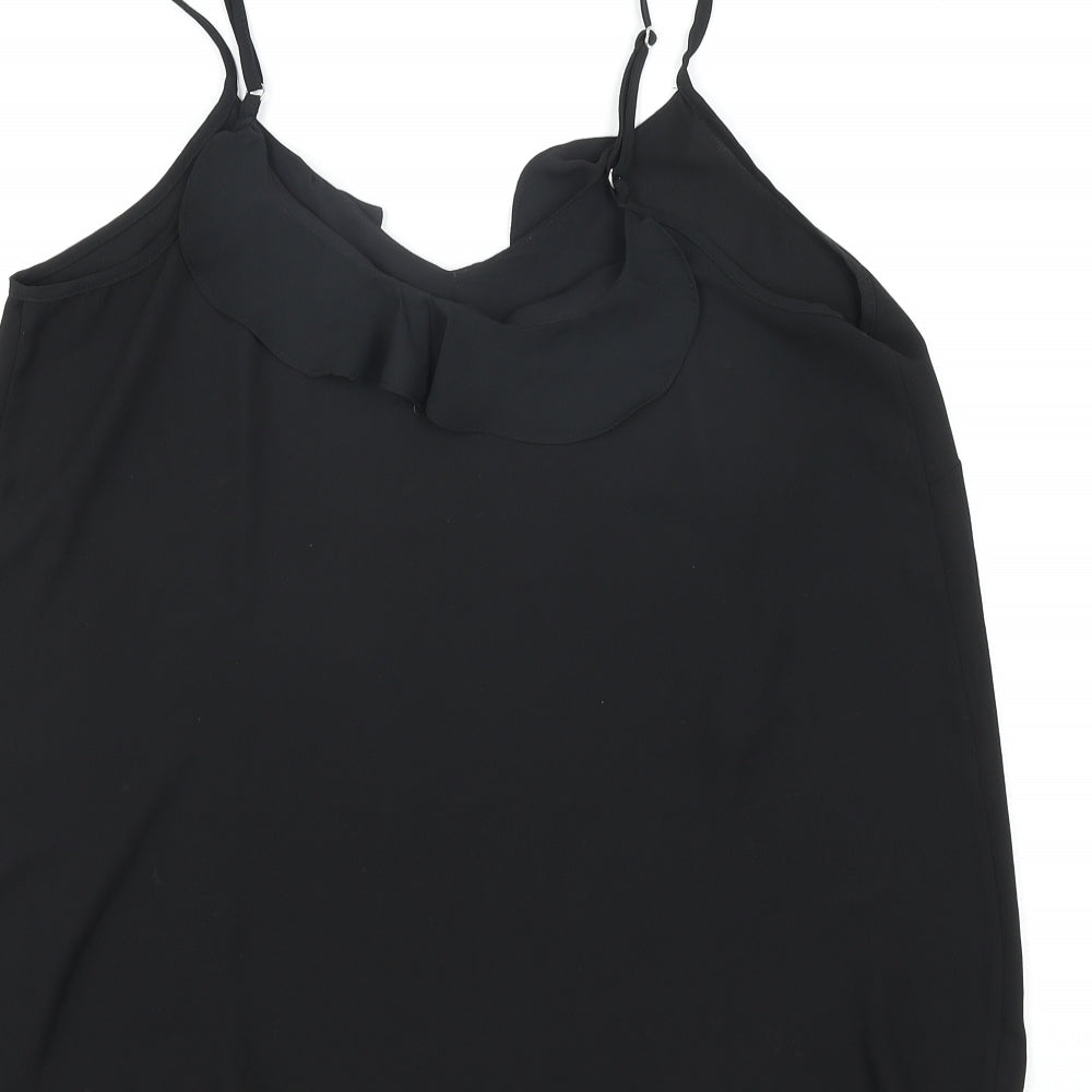 Womens UK Size 12 Wallis Black Basic Blouse