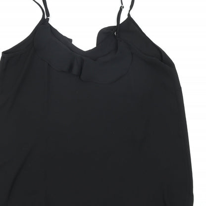 Womens UK Size 12 Wallis Black Basic Blouse
