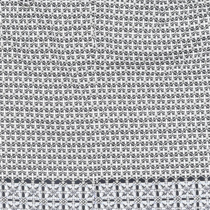 Marks and Spencer Womens Blue Geometric Cotton Straight & Pencil Skirt Size 16 Zip