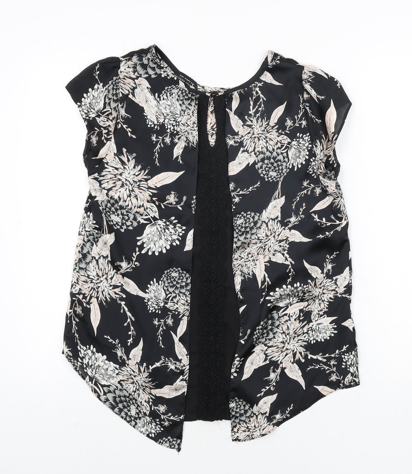 Womens UK Size 12 Dorothy Perkins Black Basic Blouse