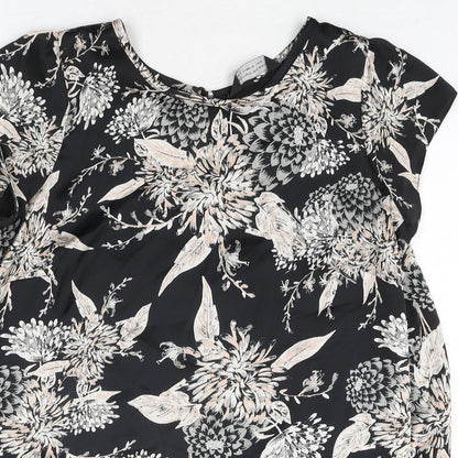 Womens UK Size 12 Dorothy Perkins Black Basic Blouse