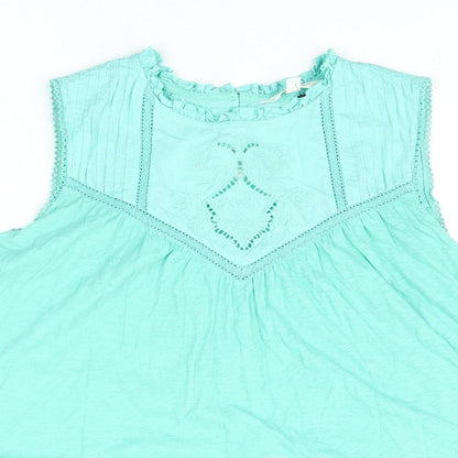 Womens UK Size 12 Per Una Green Basic Blouse