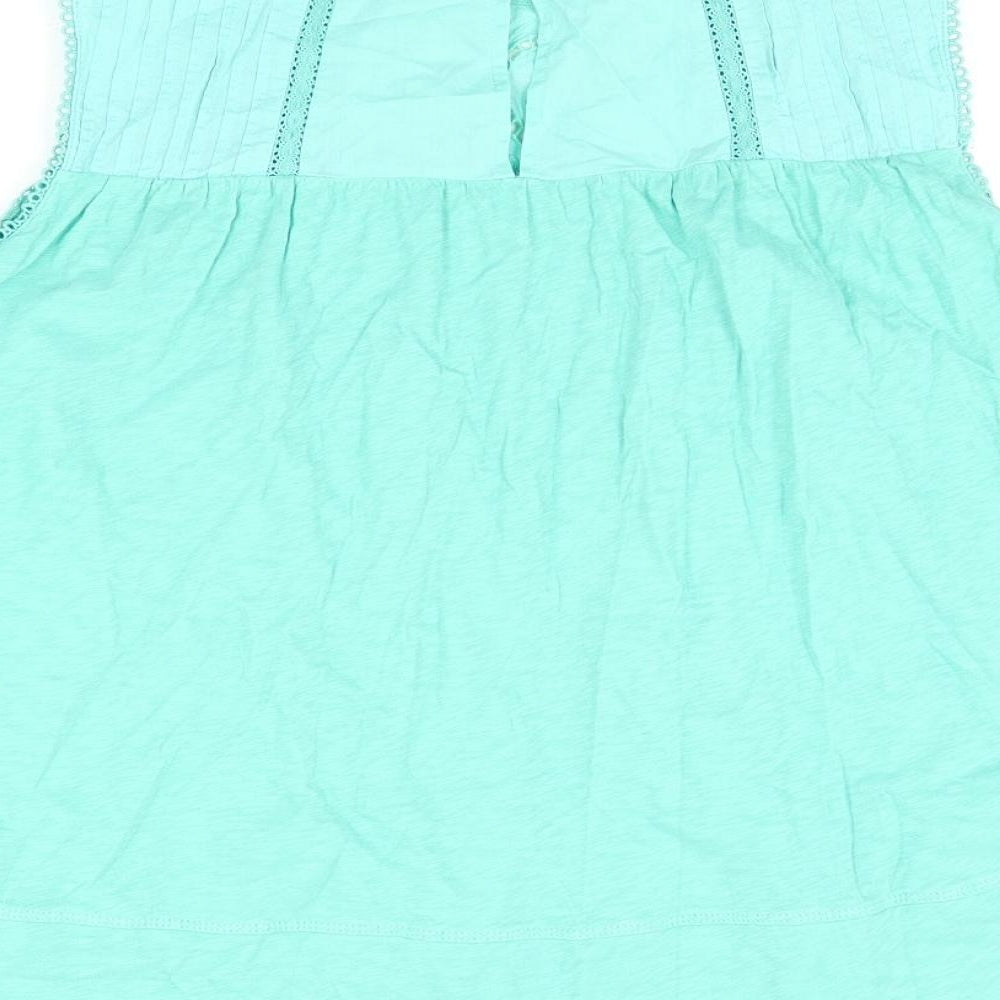Womens UK Size 12 Per Una Green Basic Blouse