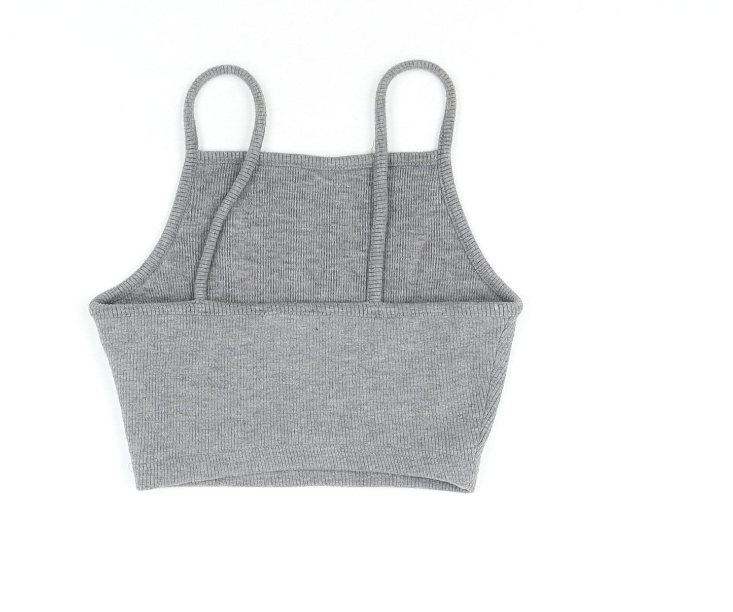Womens UK Size 6 Topshop Grey Cropped Tank