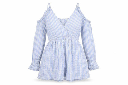 Womens UK Size M Zara One-Piece Blue Playsuit