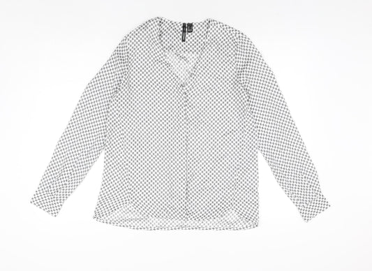 Womens UK Size S Mango White Basic Button-Up