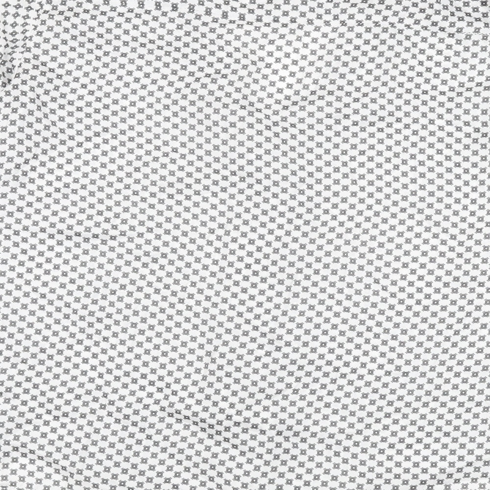 Womens UK Size S Mango White Basic Button-Up