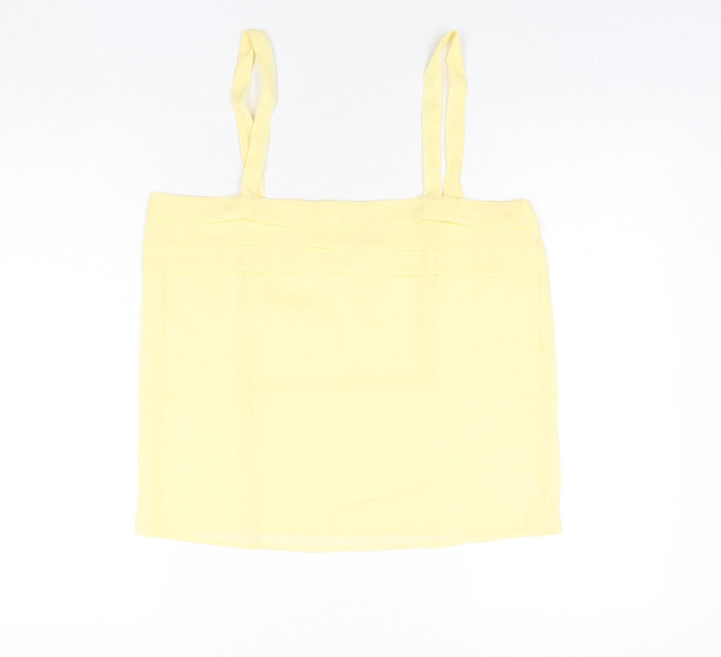 Womens UK Size 14 Classic Yellow Basic Blouse