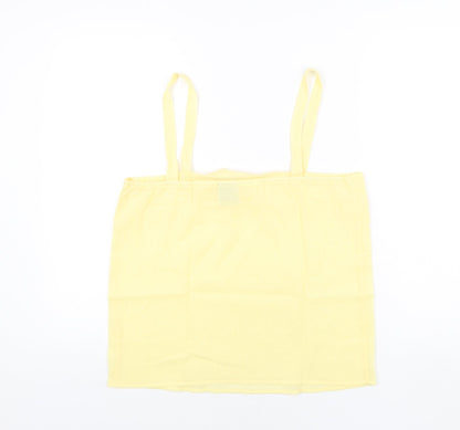 Womens UK Size 14 Classic Yellow Basic Blouse