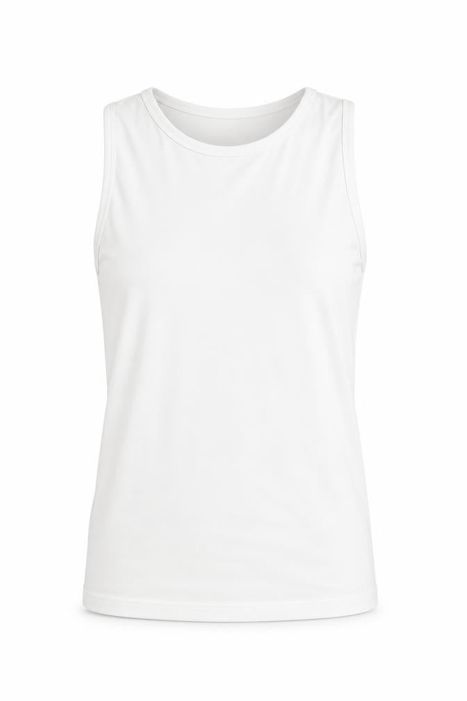 Womens UK Size 6 PRETTYLITTLETHING White Basic Tank