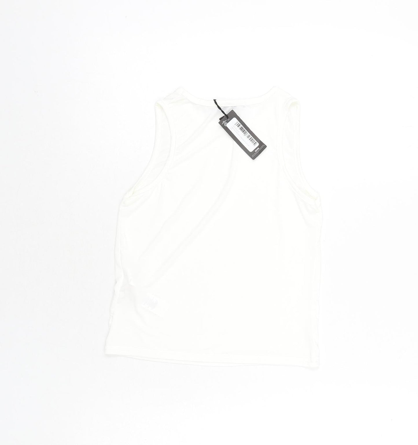 Womens UK Size 6 PRETTYLITTLETHING White Basic Tank
