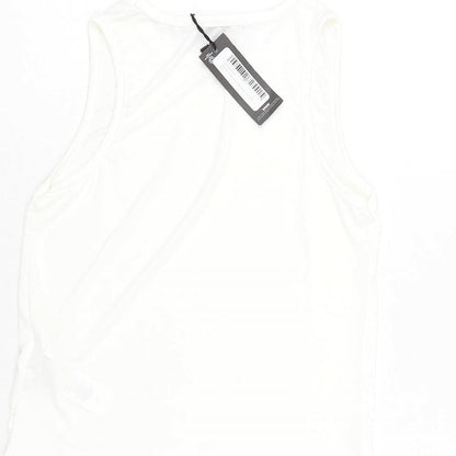 Womens UK Size 6 PRETTYLITTLETHING White Basic Tank
