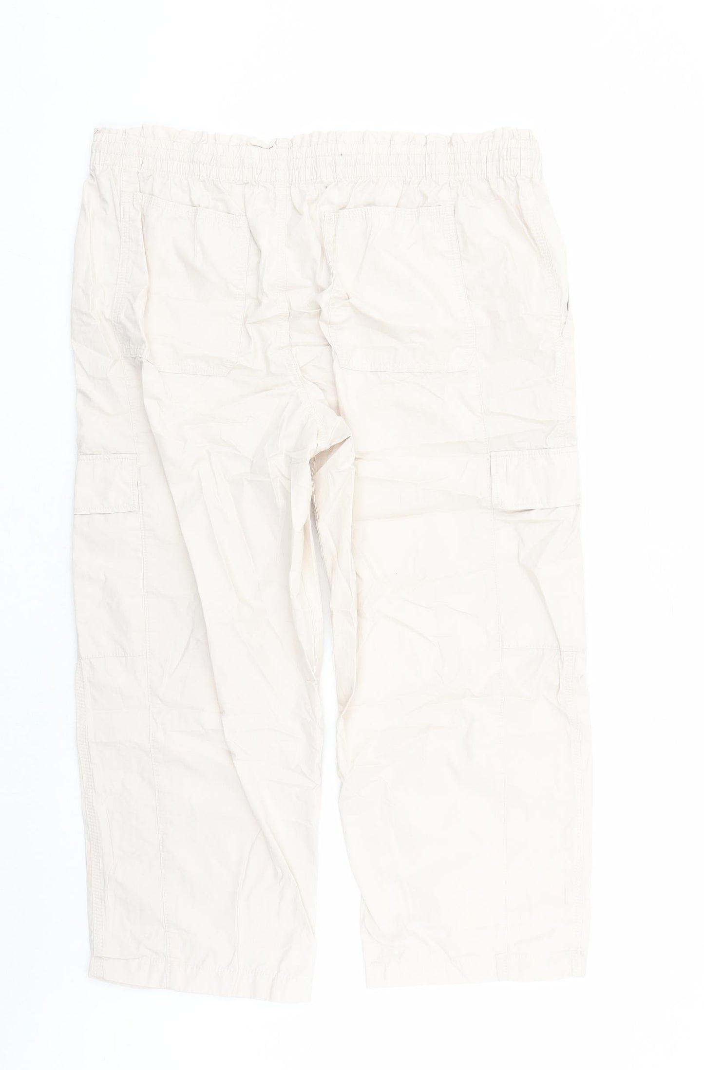 Womens UK Size 20 Marks and Spencer Regular Fit Cargo Beige Trousers