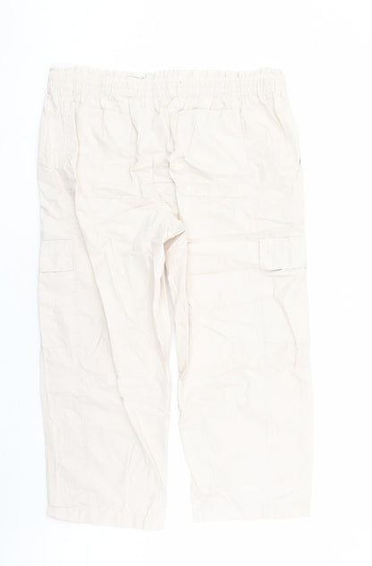 Womens UK Size 20 Marks and Spencer Regular Fit Cargo Beige Trousers