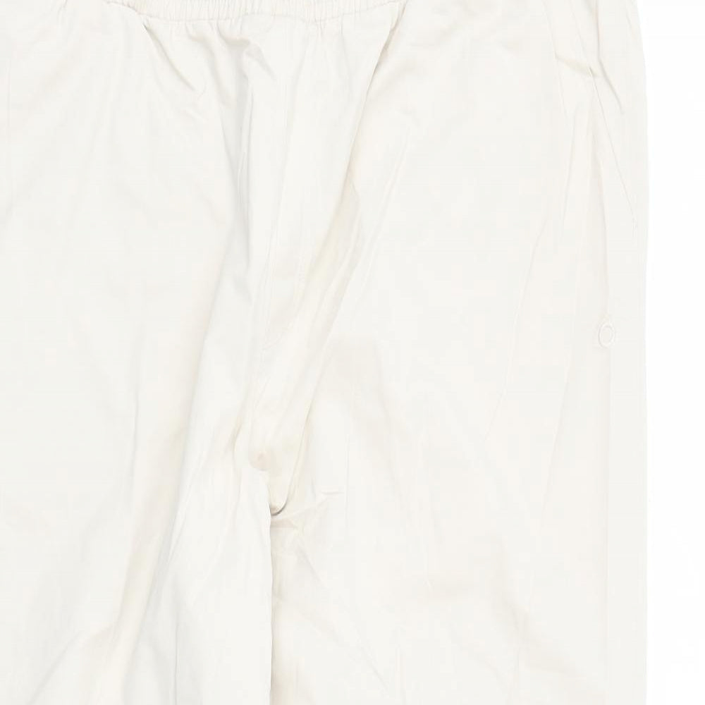 GOODMOVE Womens Beige Polyester Track Pants Trousers Size 22 L27 in Regular Drawstring - Elasticated Waist Pockets