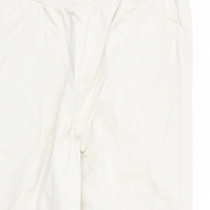 GOODMOVE Womens Beige Polyester Track Pants Trousers Size 22 L27 in Regular Drawstring - Elasticated Waist Pockets