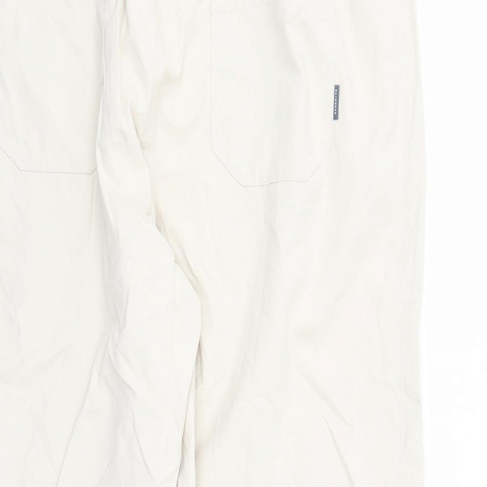 GOODMOVE Womens Beige Polyester Track Pants Trousers Size 22 L27 in Regular Drawstring - Elasticated Waist Pockets